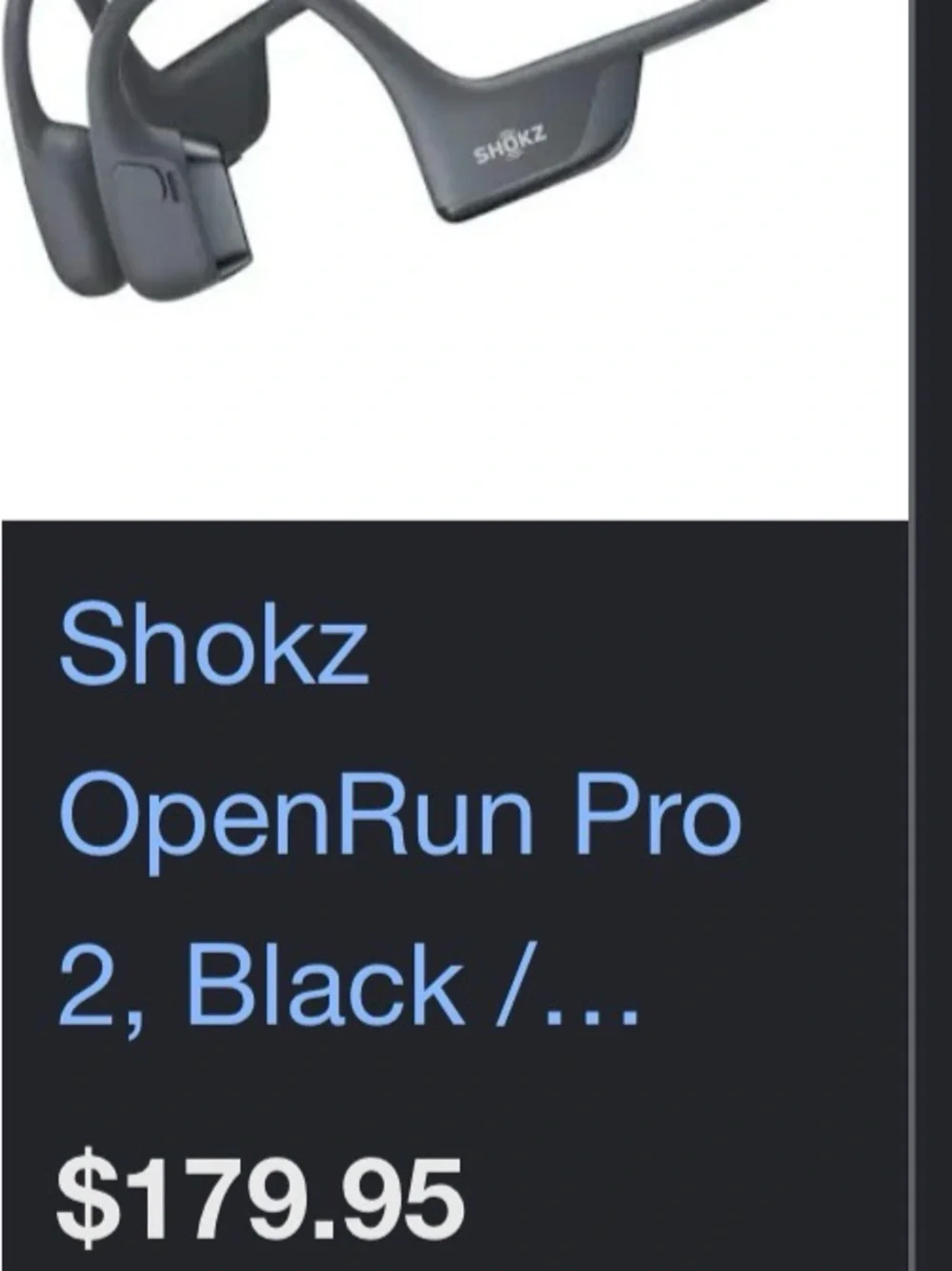 Shokz Open-Ear Bone Conduction Headset - Black